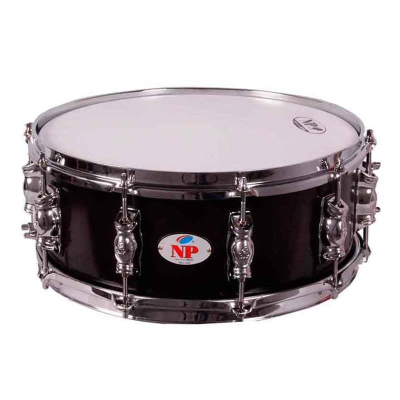 CAJA GREAT MADERA CROME 35,6 Ø X 14 CM AZABACHE AROS METÁLICOS 