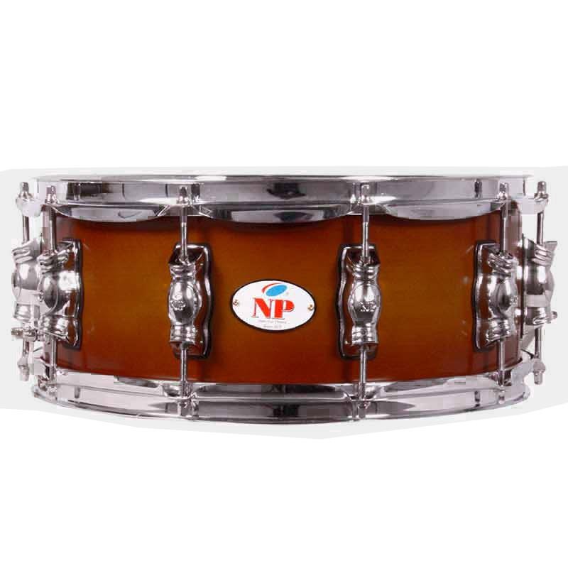 CAJA GREAT MADERA CROME 35,6 Ø X 14 CM NOGAL AROS METÁLICOS 