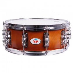 CAJA GREAT MADERA CROME 35,6 Ø X 14 CM MIEL AROS METÁLICOS 