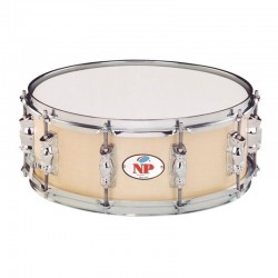 CAJA GREAT MADERA CROME 35,6 Ø X 14 CM NATURAL AROS METÁLICOS 