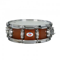 CAJA GREAT MADERA CROME 35,6 Ø X 12 CM NOGAL AROS METÁLICOS 