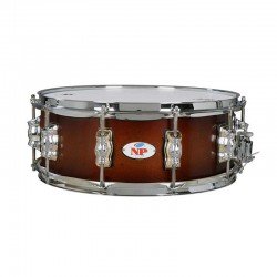 CAJA GREAT MADERA CROME 35,6 Ø X 13 CM NOGAL AROS METÁLICOS 