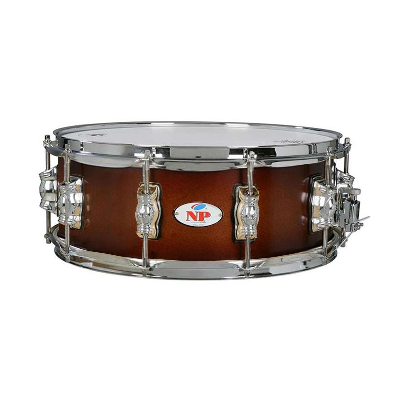 GROSSE CROME HOLZKISTE 35,6 Ø X 13 CM NUSSBAUM METALL CREOLEN