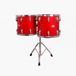 SET TOMS CONCERT 12" & 10" RED CHERRY WITH STAND