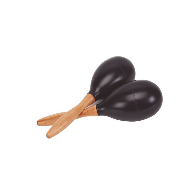 PAREJA MARACAS COLEGIAL GRANDE NEGRO