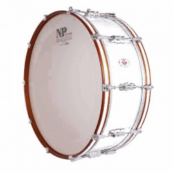 BOMBO MARCHA STANDAR CROME 66,0 Ø X 20 CM BLANCO AROS MIEL RANURA