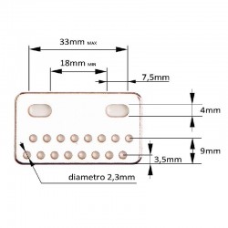 Placa metálica bordon seda crome Pack de 2.