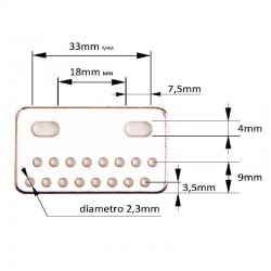 Placa metálica bordon seda oro Pack de 2.
