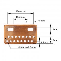 Placa metálica bordon seda old Pack de 2.