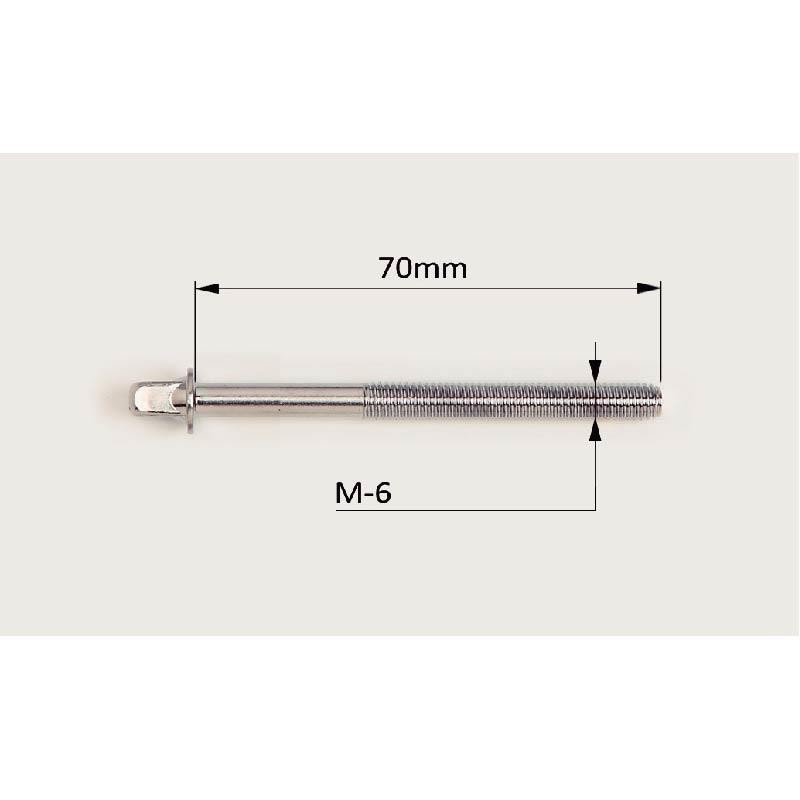 M-6X70MM crome vis paquet de 10.