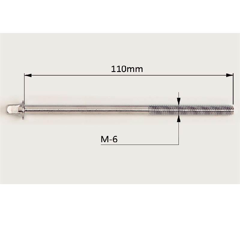 M-6X100MM pacote de parafuso cromado de 10.