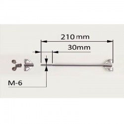 Varilla tambor crome 13 CM completa.