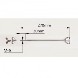 Complete crome timpani rod 27 CM for all types of bass drums.-NPdrums