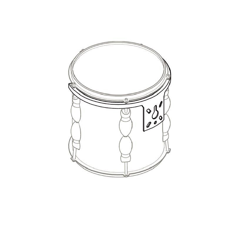 Rims para toms 8'' con 5 divisiones.